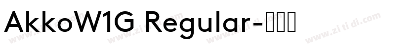 AkkoW1G Regular字体转换
